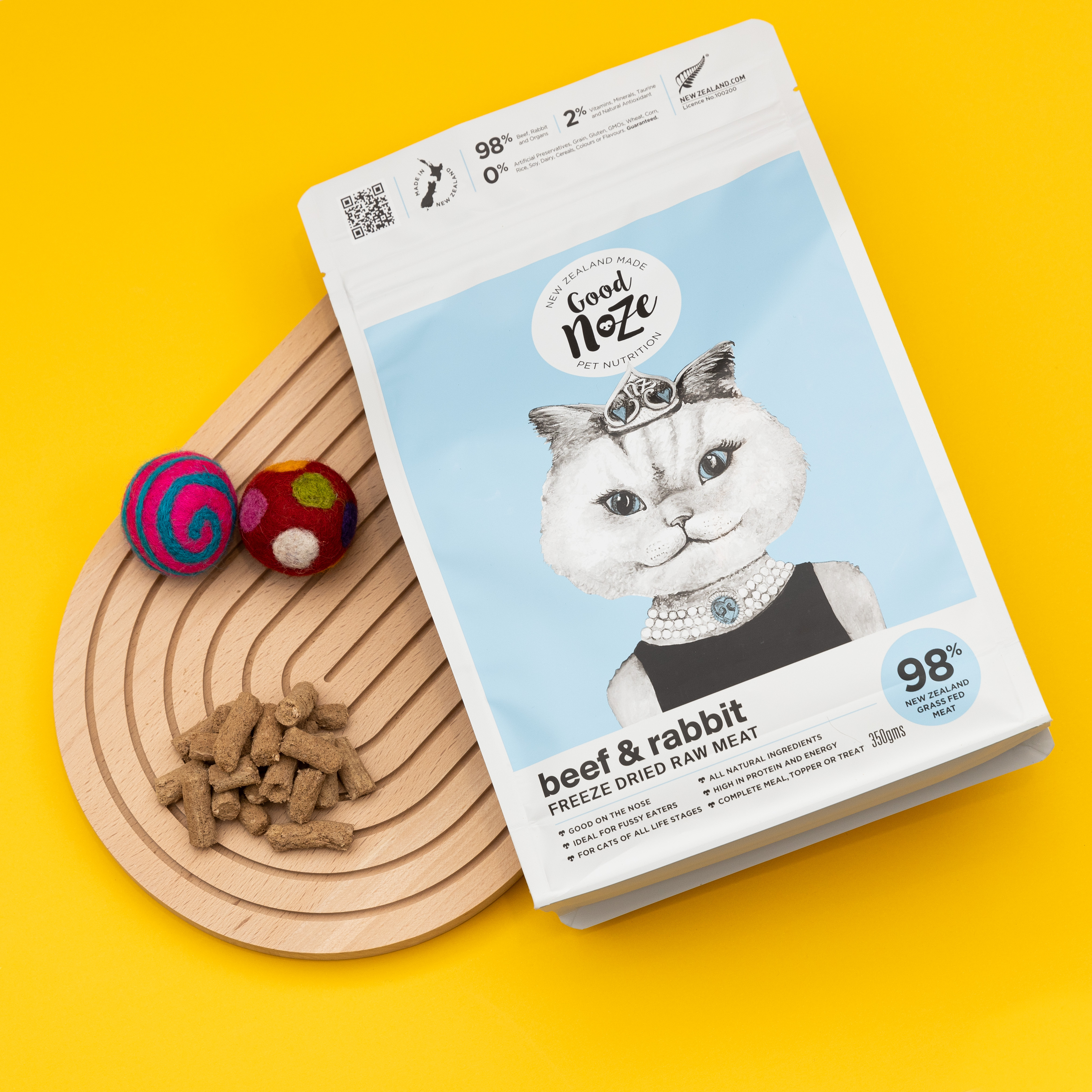 GOODNOZE Audrey│紐西蘭天然凍乾貓主糧 350g - 牛肉兔肉配方