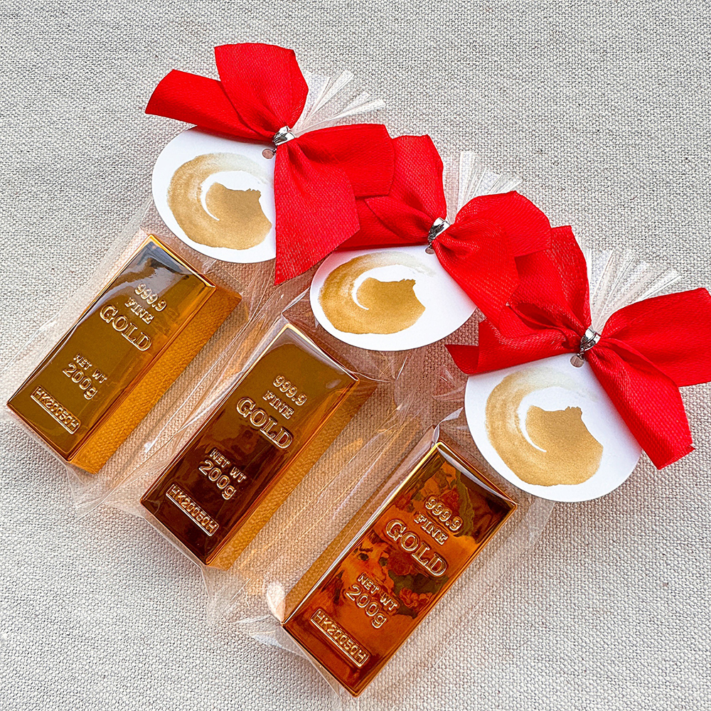 蛇年開春小禮品 春來福到 金塊磁鐵 (滿百份免費印名字)