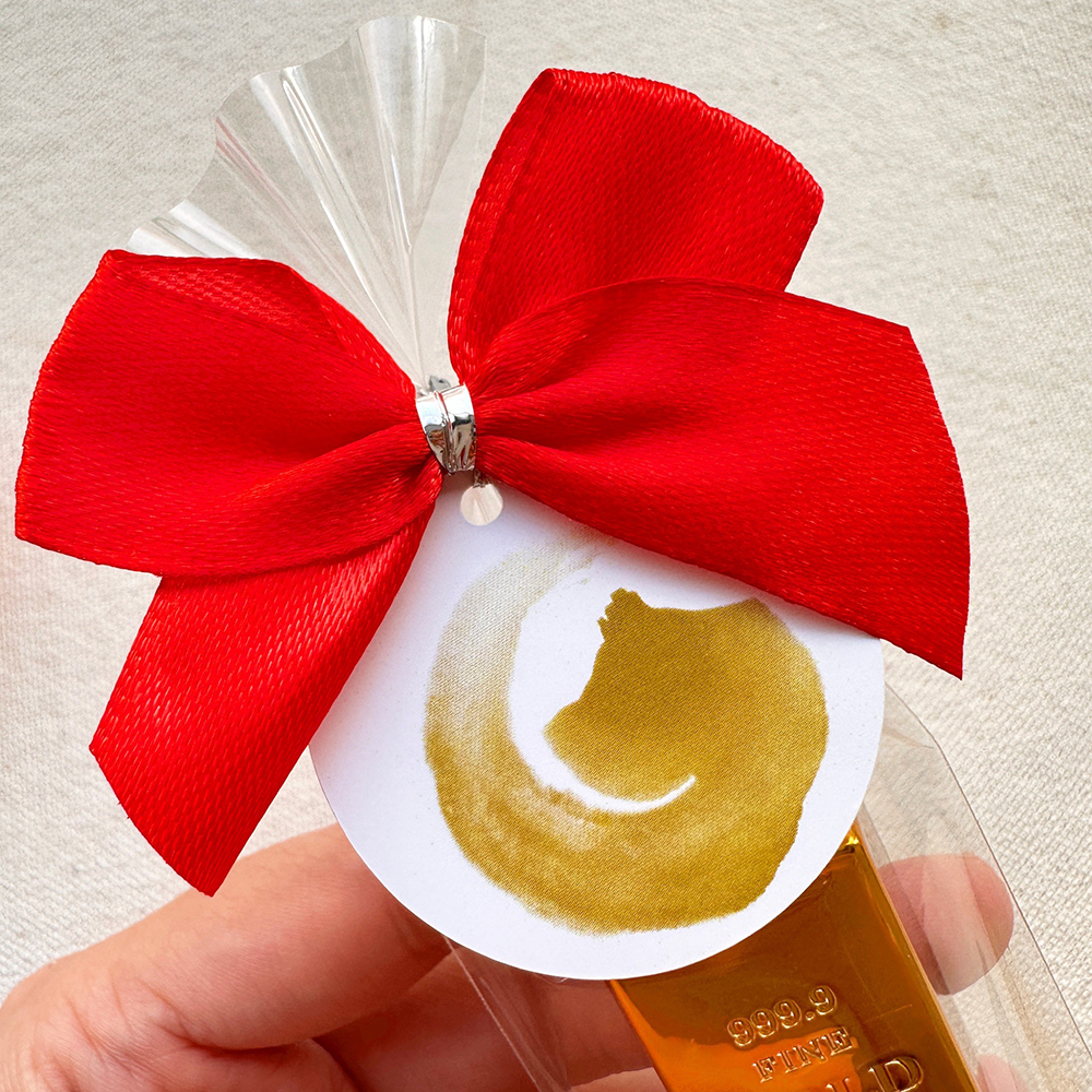 蛇年開春小禮品 春來福到 金塊磁鐵 (滿百份免費印名字)