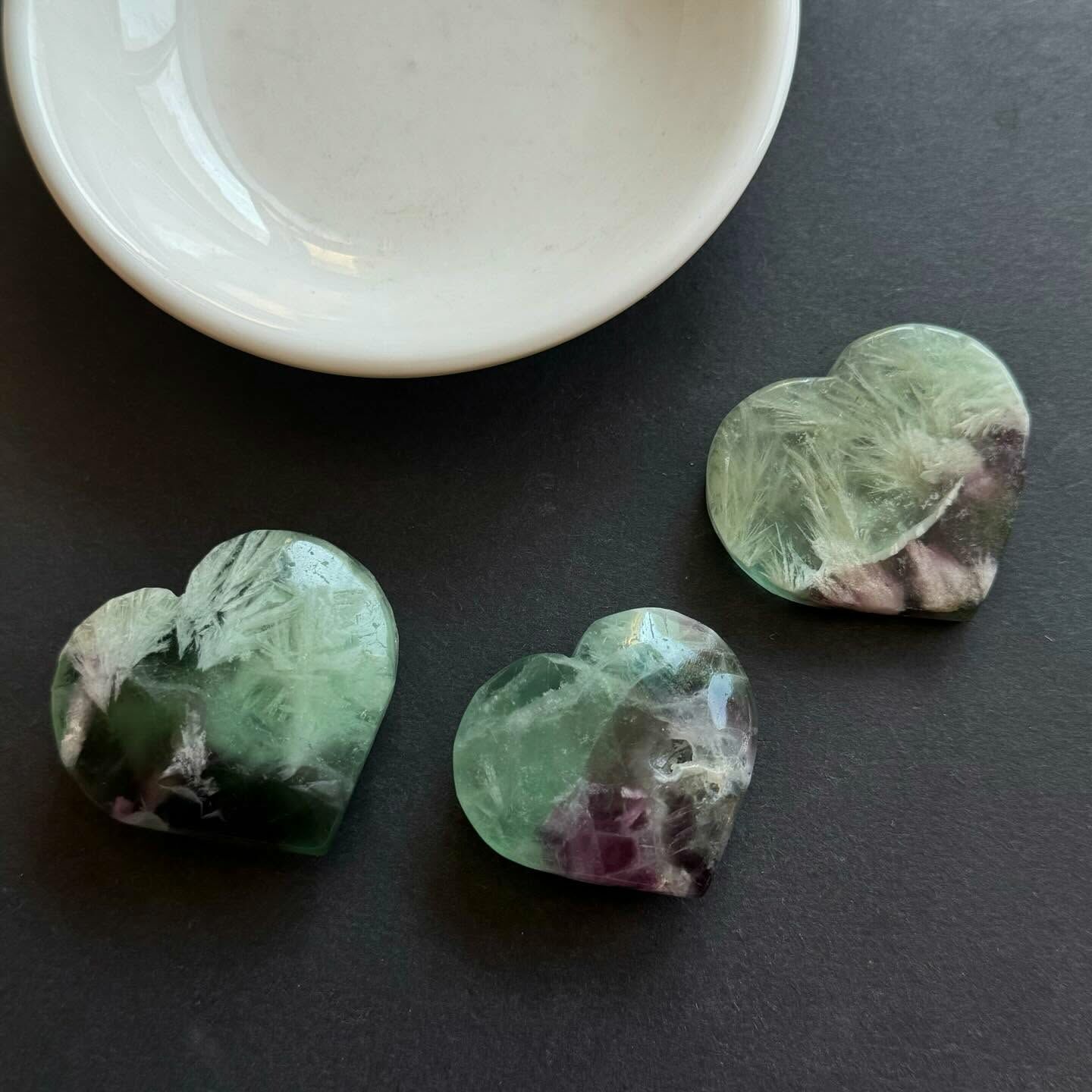 [原石] 羽毛螢石 愛心