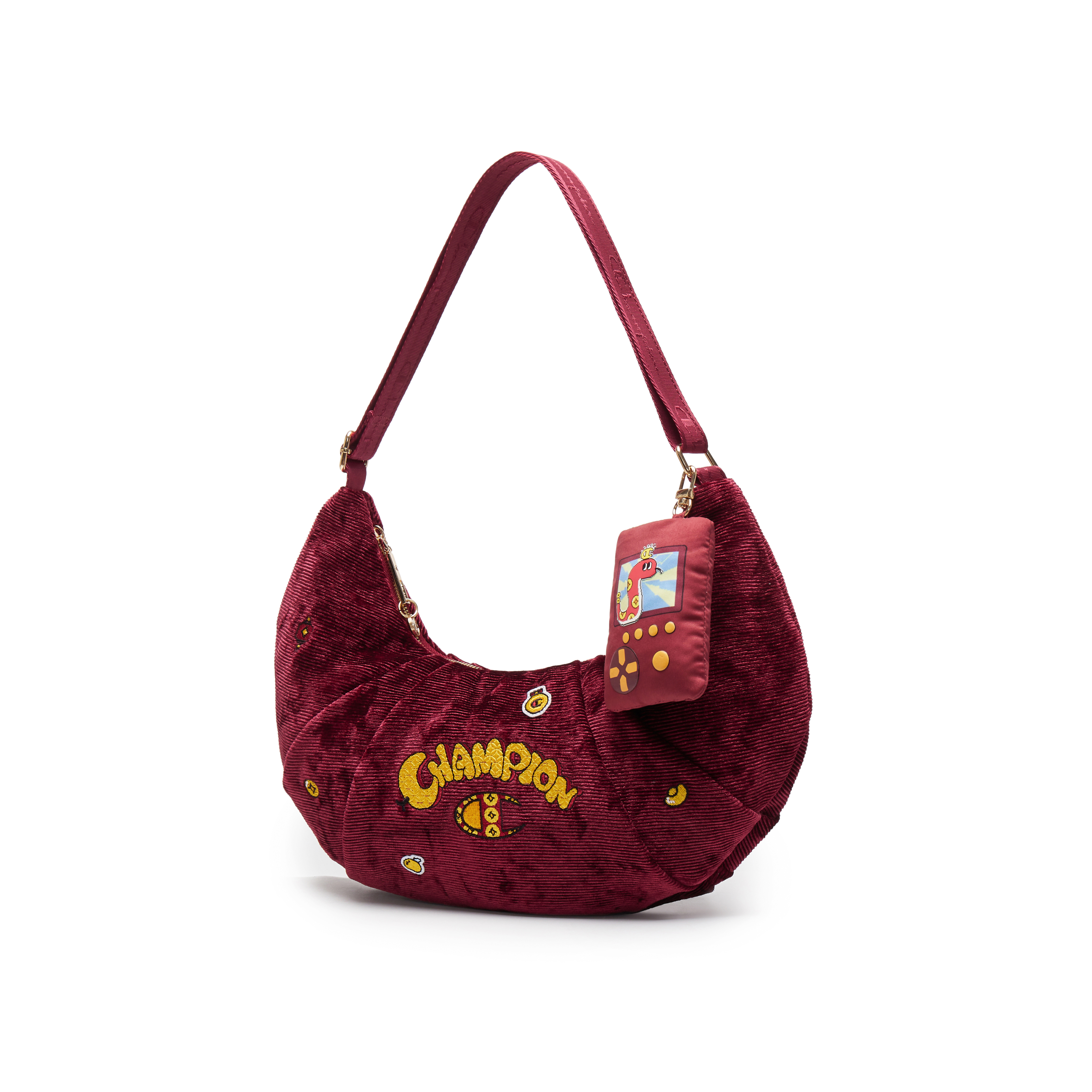 女款-cNY限定 貪吃蛇系列刺繡可頌包-紅色（U5AACPU56L1）