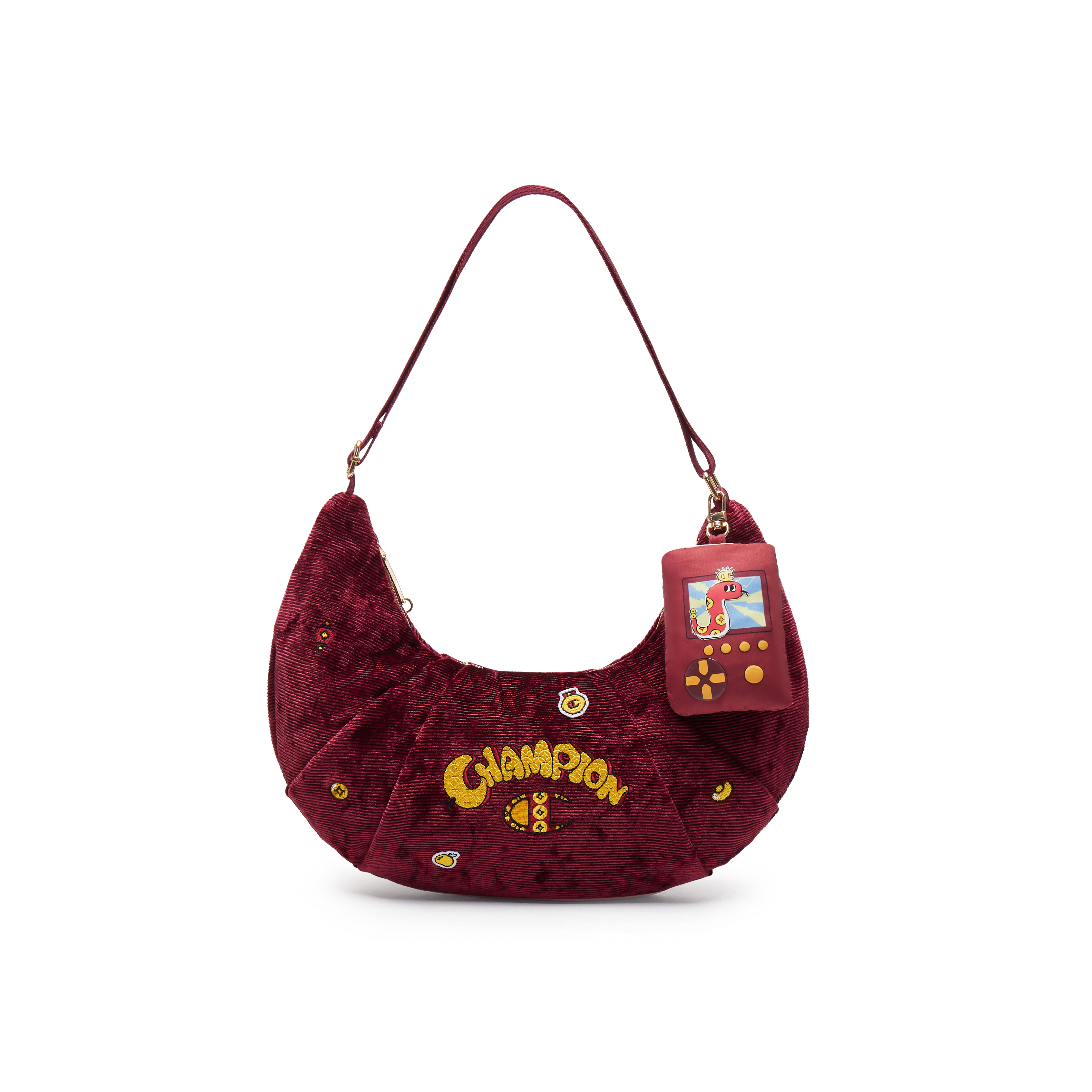 女款-cNY限定 貪吃蛇系列刺繡可頌包-紅色（U5AACPU56L1）