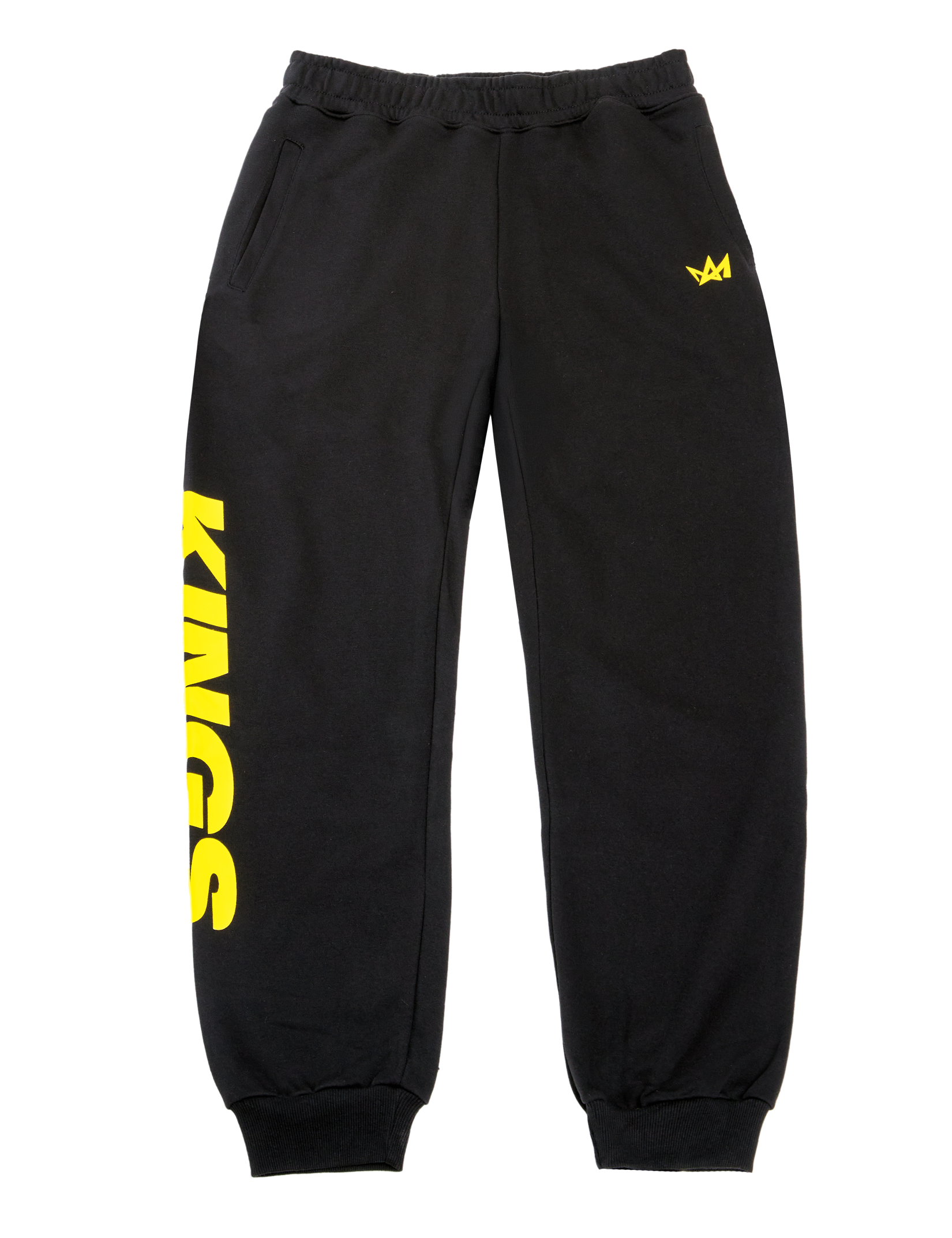 KINGS 棉長褲 (黑黃)