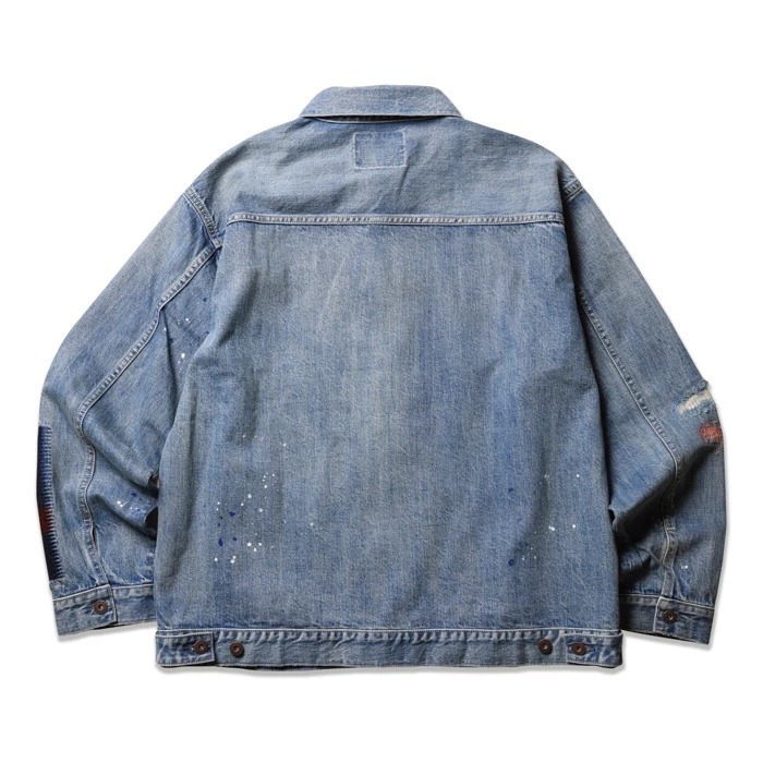 『代購商品』2024AW LIBERAIDERS REPAIR DENIM JACKET 潑漆 加工 牛仔 外套