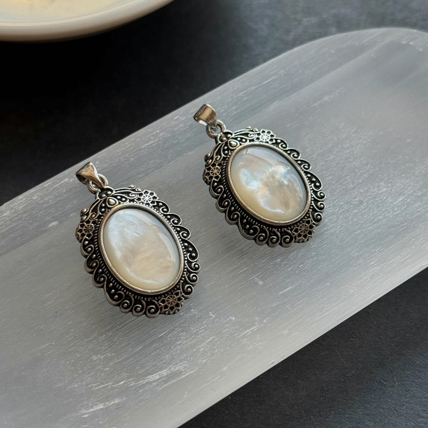 [原石] 白母貝 項鍊吊墜