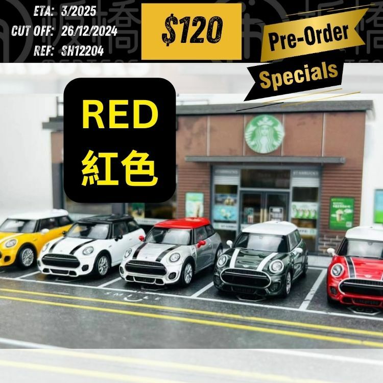 PO-$120 * STANCE HUNTERS * 1:64 MINI COOPER F56 JCW RED [OD20/12]