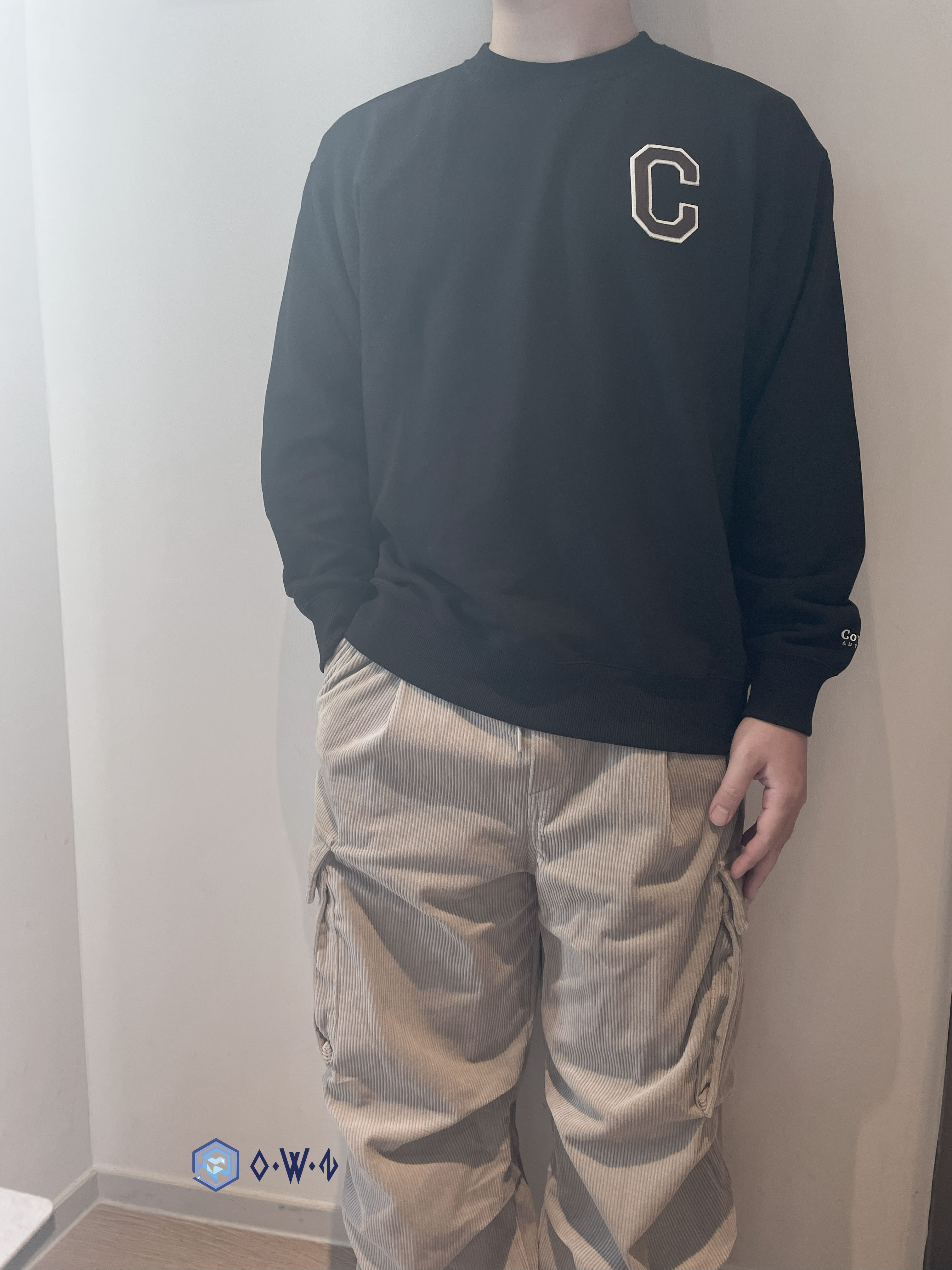 【OWN】Covernat 長袖 衛衣 新款 大C 厚磅 不分男女 黑色 灰色 燕麥色 CO2403CR01MG CO2403CR01BK CO2403CR01OT