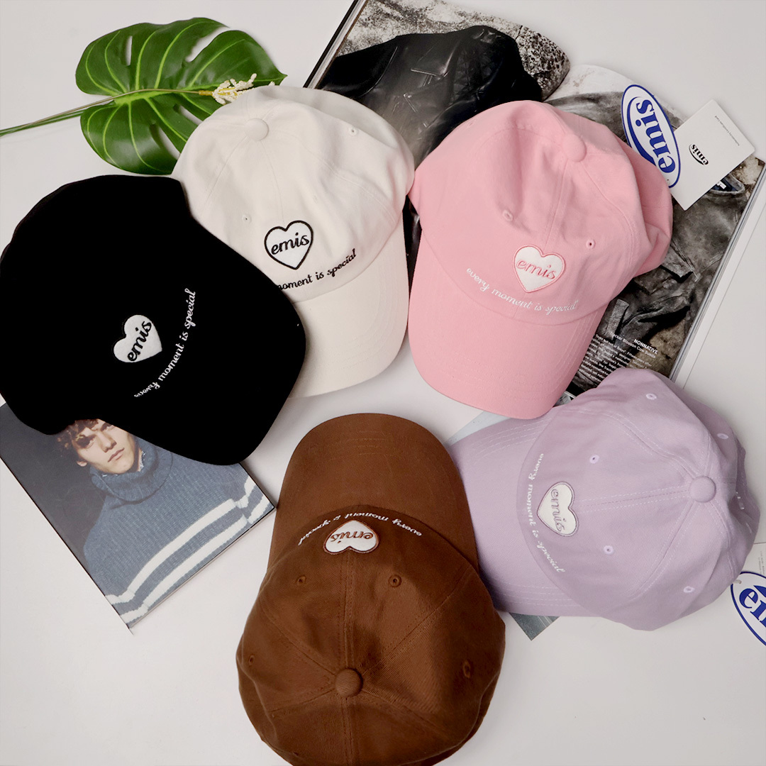 2024AW EMIS HEART WAPPEN BALL CAP 丁海寅 愛心 LOGO 帽子  老帽 現貨