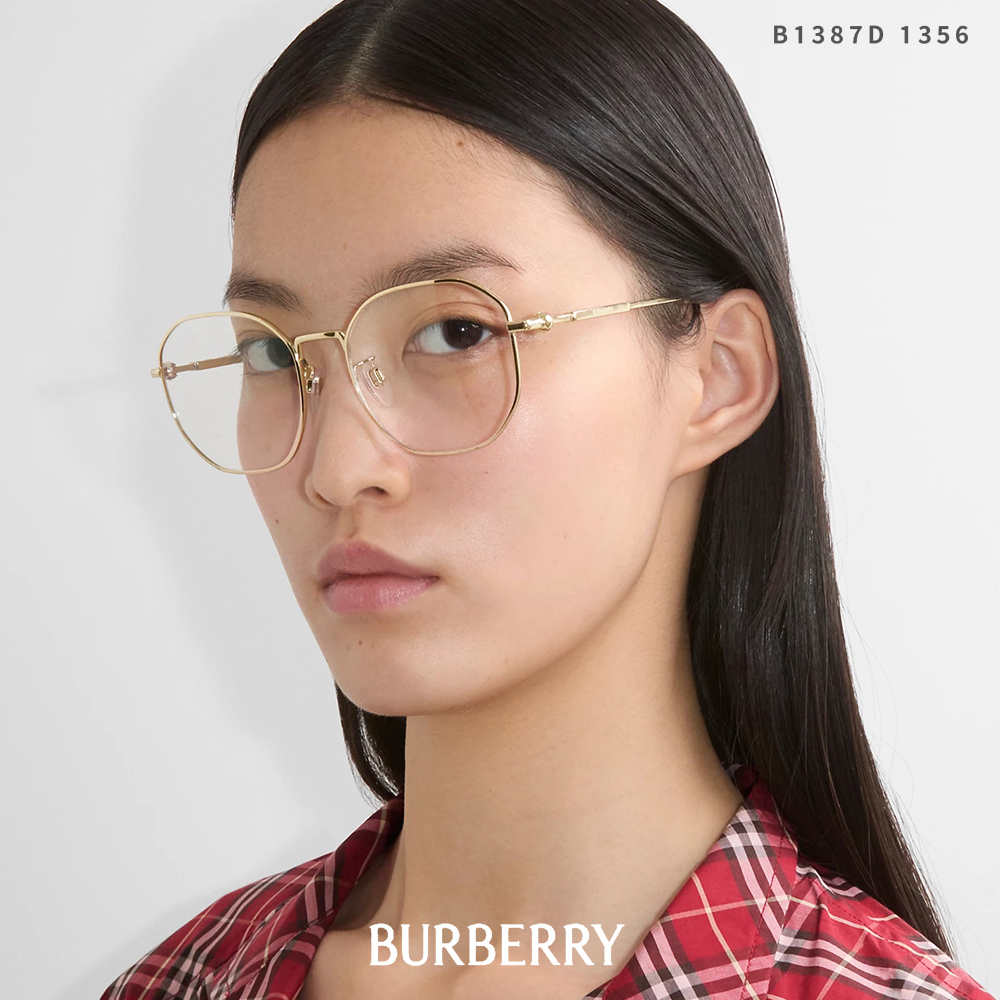 【BURBERRY】B1387-D 1356-56mm 金屬多邊框光學眼鏡♣  #2025新年限定款