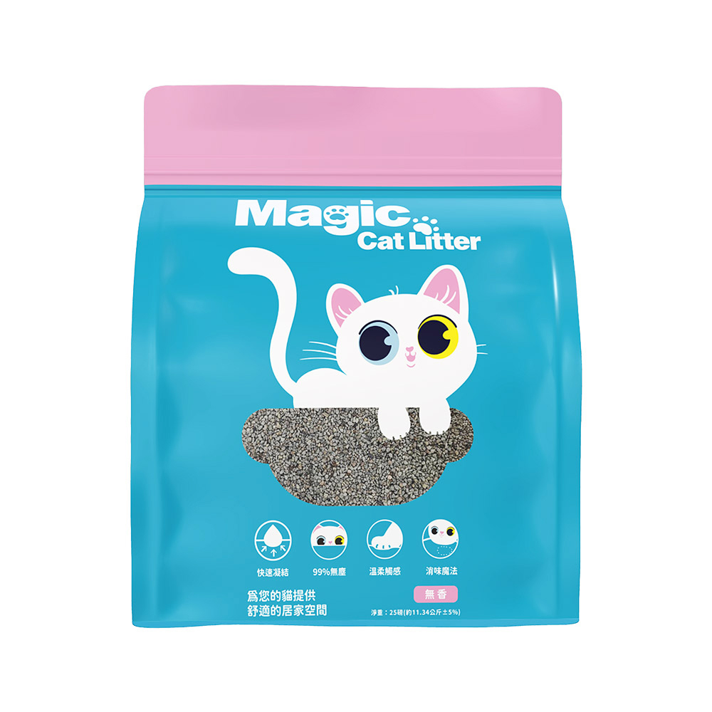 MEJU咪啾 魔力貓砂 美國頂級無塵鈉基礦砂 無香 25LB