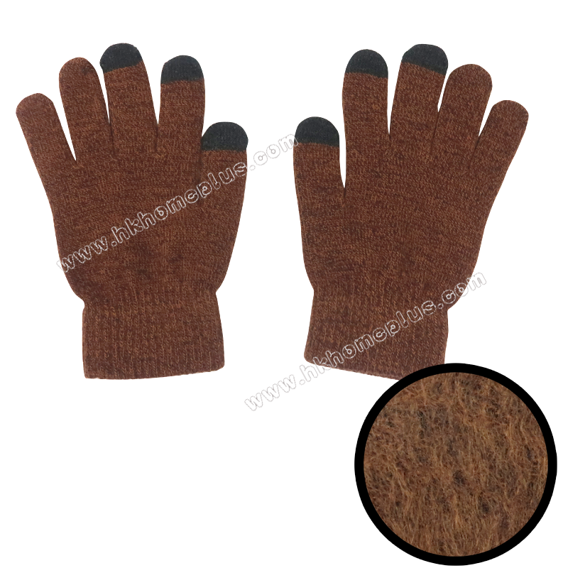 成人絨毛底全指觸屏手套