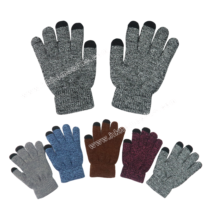 成人絨毛底全指觸屏手套