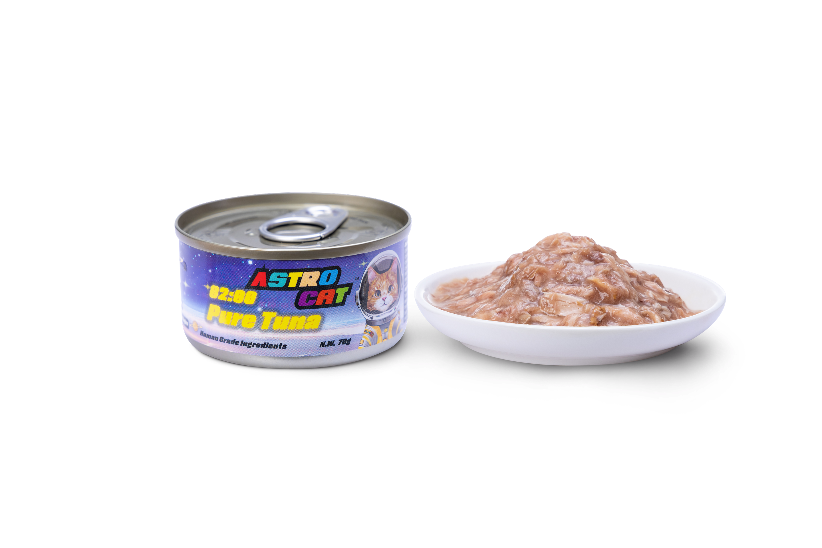 Astro Cat 無穀物肉絲貓罐 | 純吞拿魚 | 70g