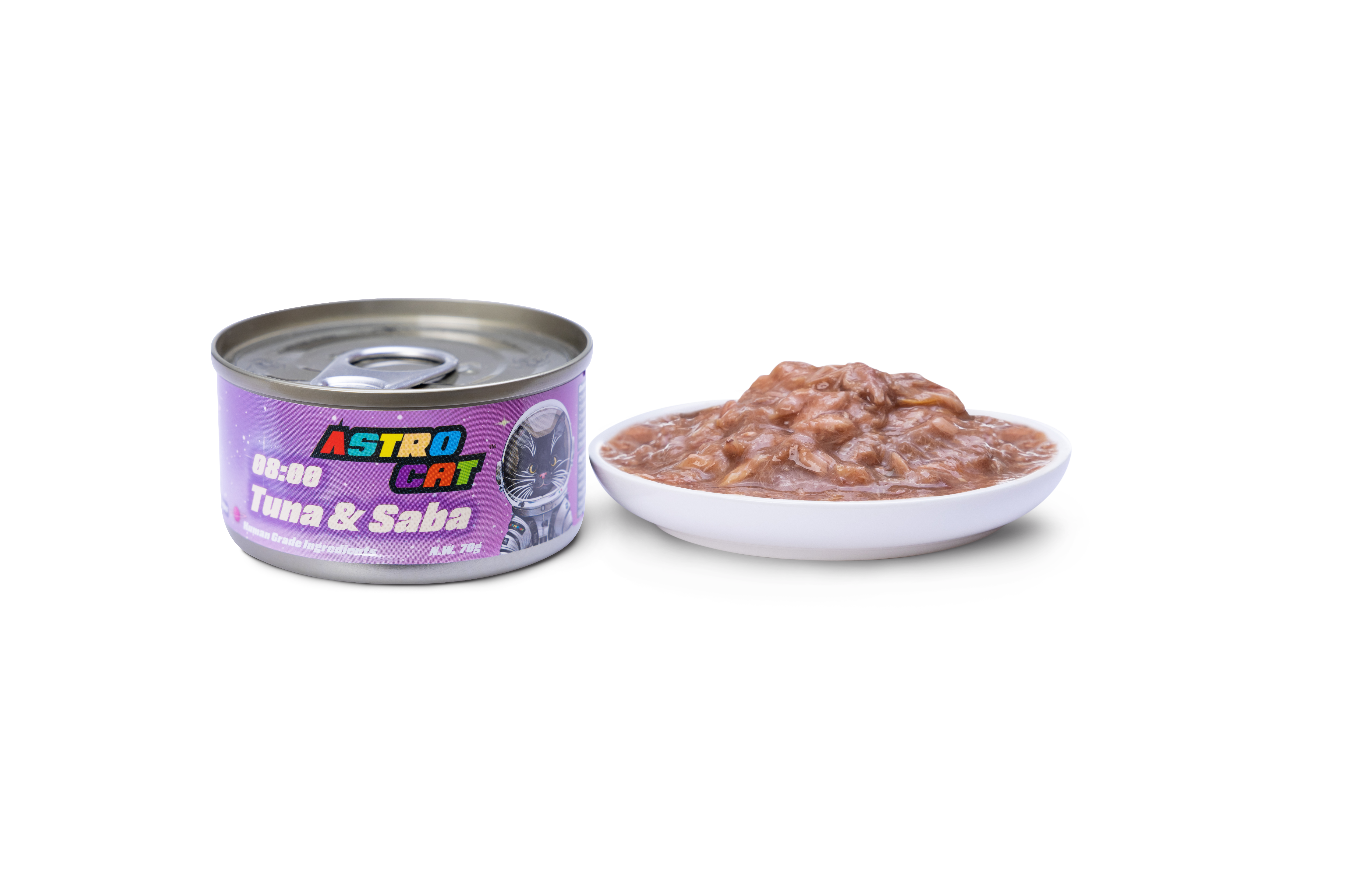 Astro Cat 無穀物肉絲貓罐 | 沙巴魚吞拿魚 | 70g