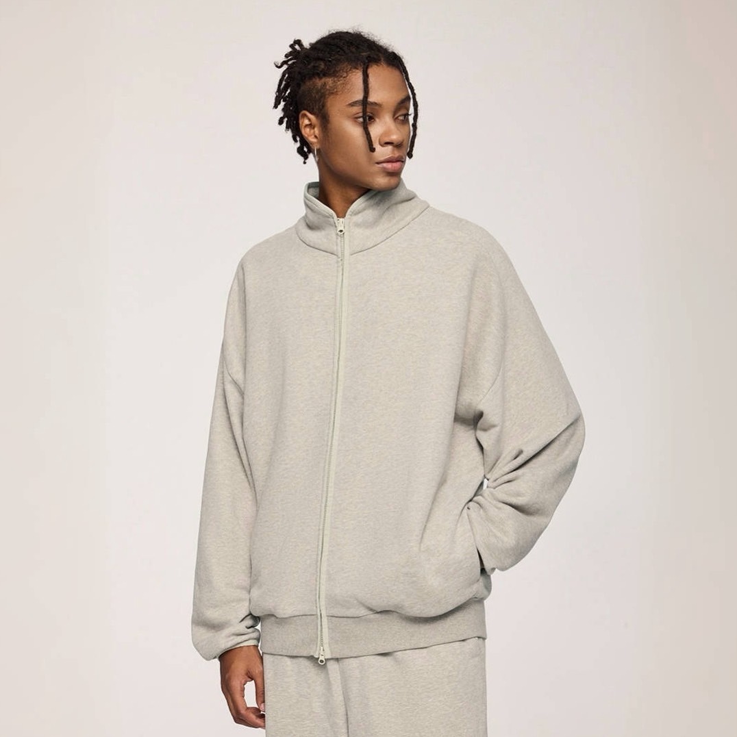 立領寬鬆蝙蝠袖運動外套