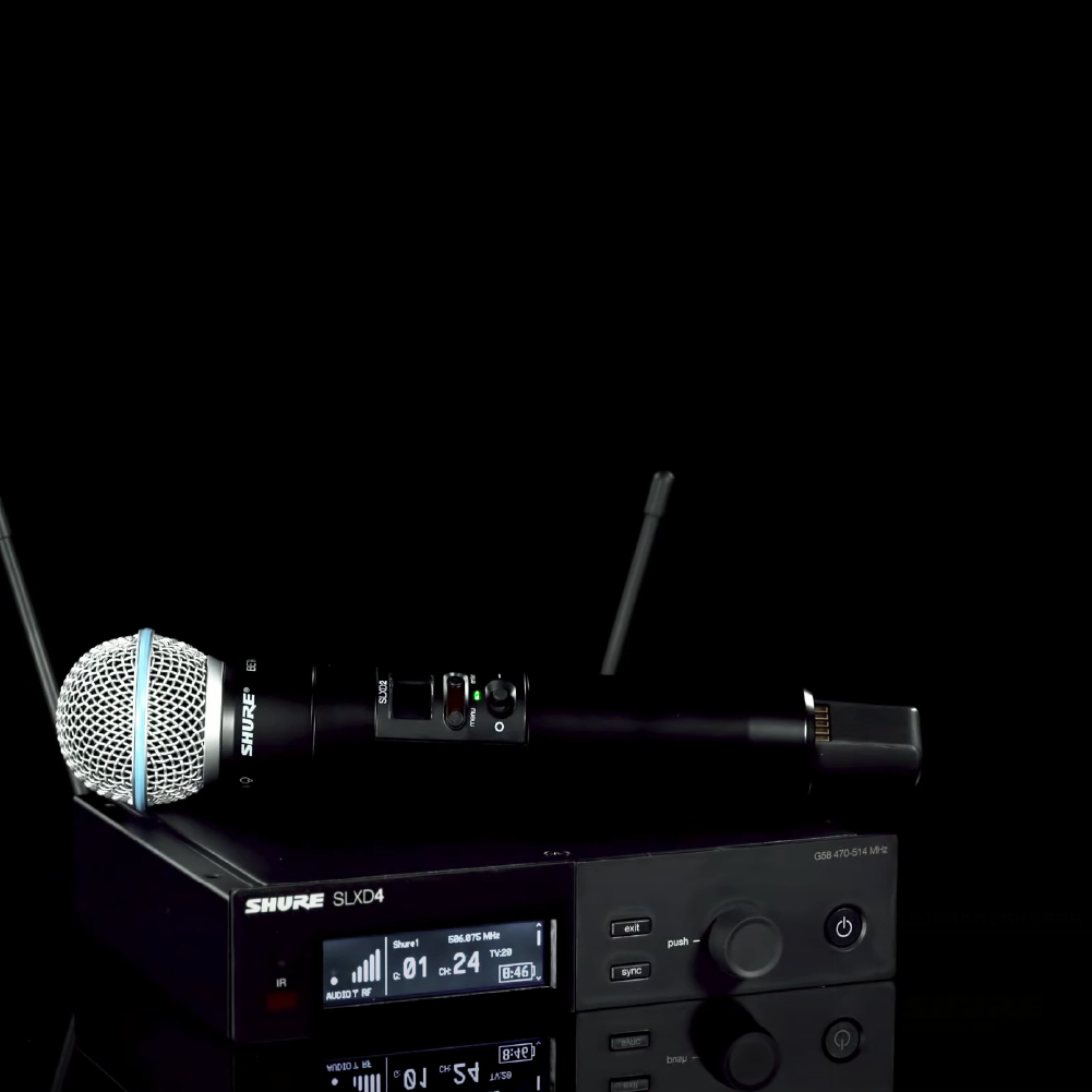 Shure Shure / SLXD 系列 無線手握傳輸系統 (SLXD24/SLXD24D)(SM58/BETA58/KSM9等多種音頭可選配) 第 4 張圖片｜三峽麥克風