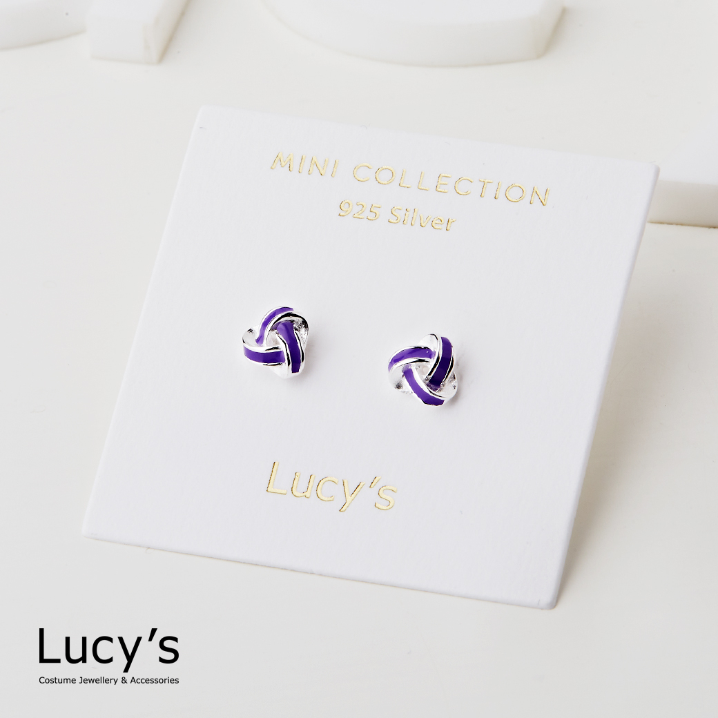 *925純銀〔輕銀系列〕線條扭結 (三色) 耳環 (106883/106884/107144)