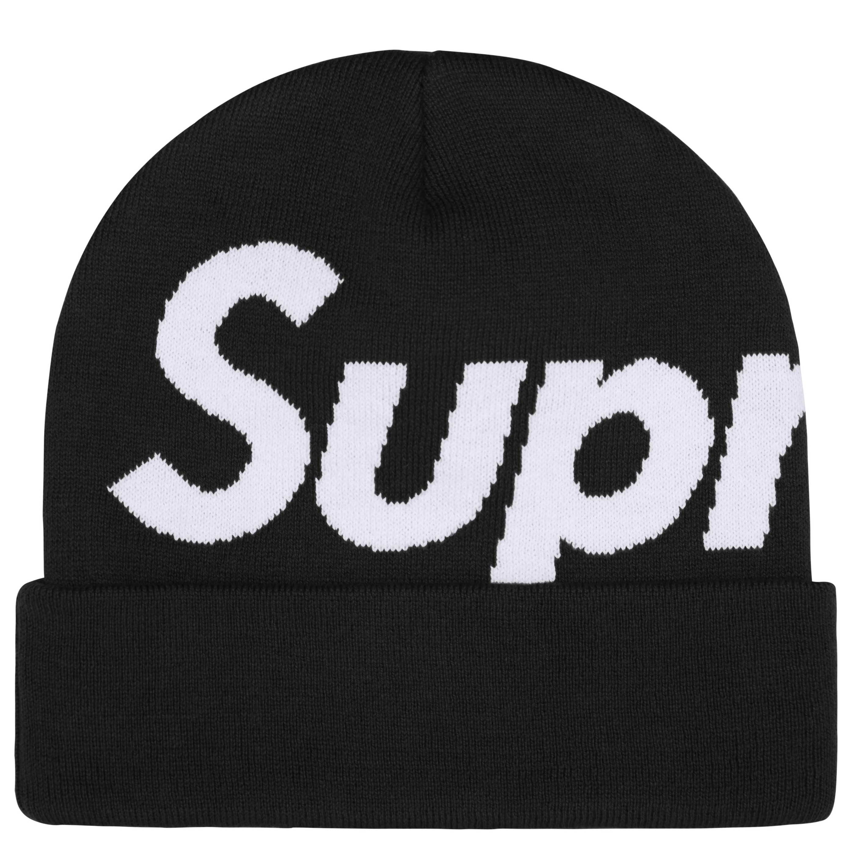SUPREME BIG LOGO BEANIE 毛帽 大LOGO 粉/灰/黑/橘/橄欖綠-FW24BN21