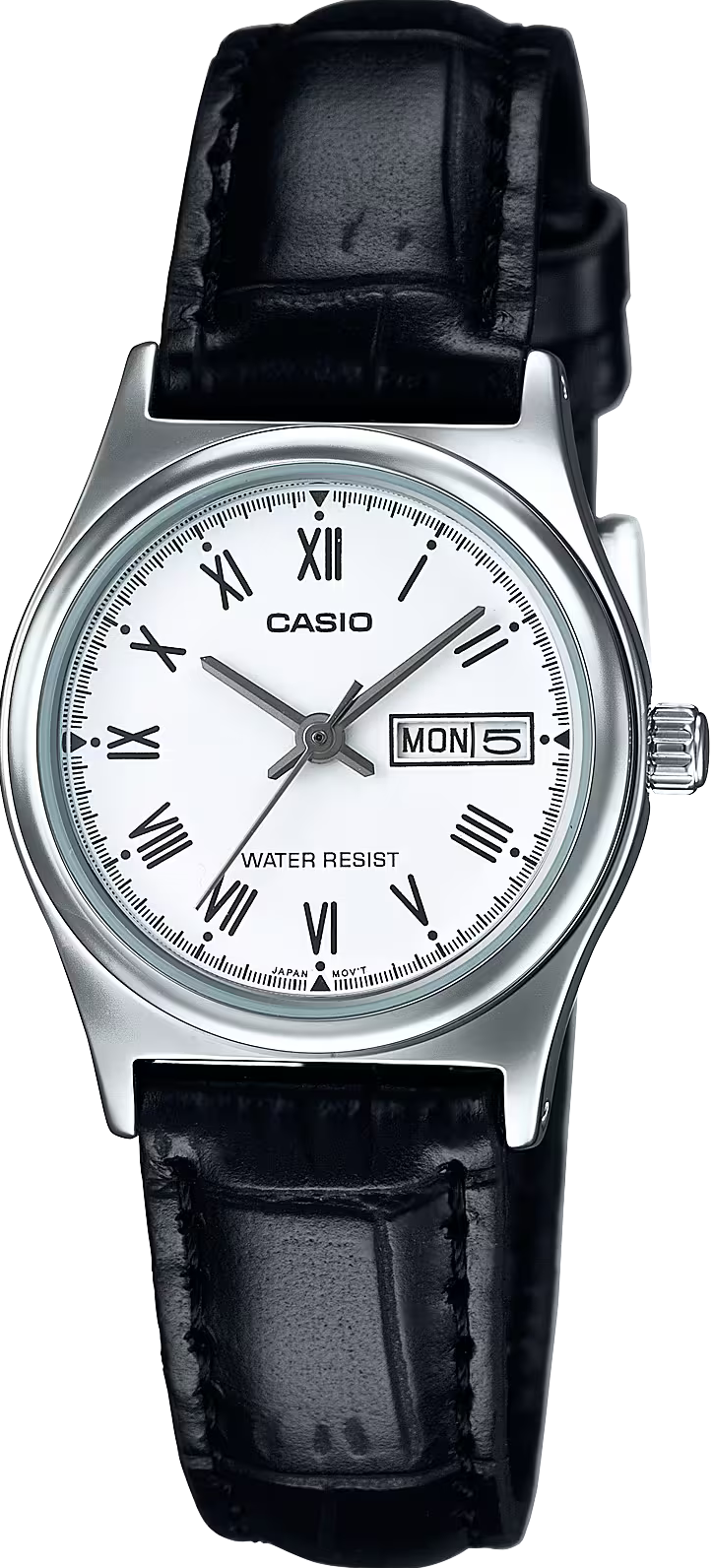 萬年鐘錶 - CASIO 卡西歐  英倫復古星期日期皮革款女錶 LTP-V006L-7B  錶徑25MM