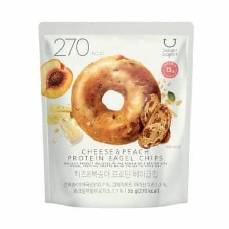 Delight Project - Low-calorie Bagel Crisp Biscuits- Cheese & Peach Flavor 