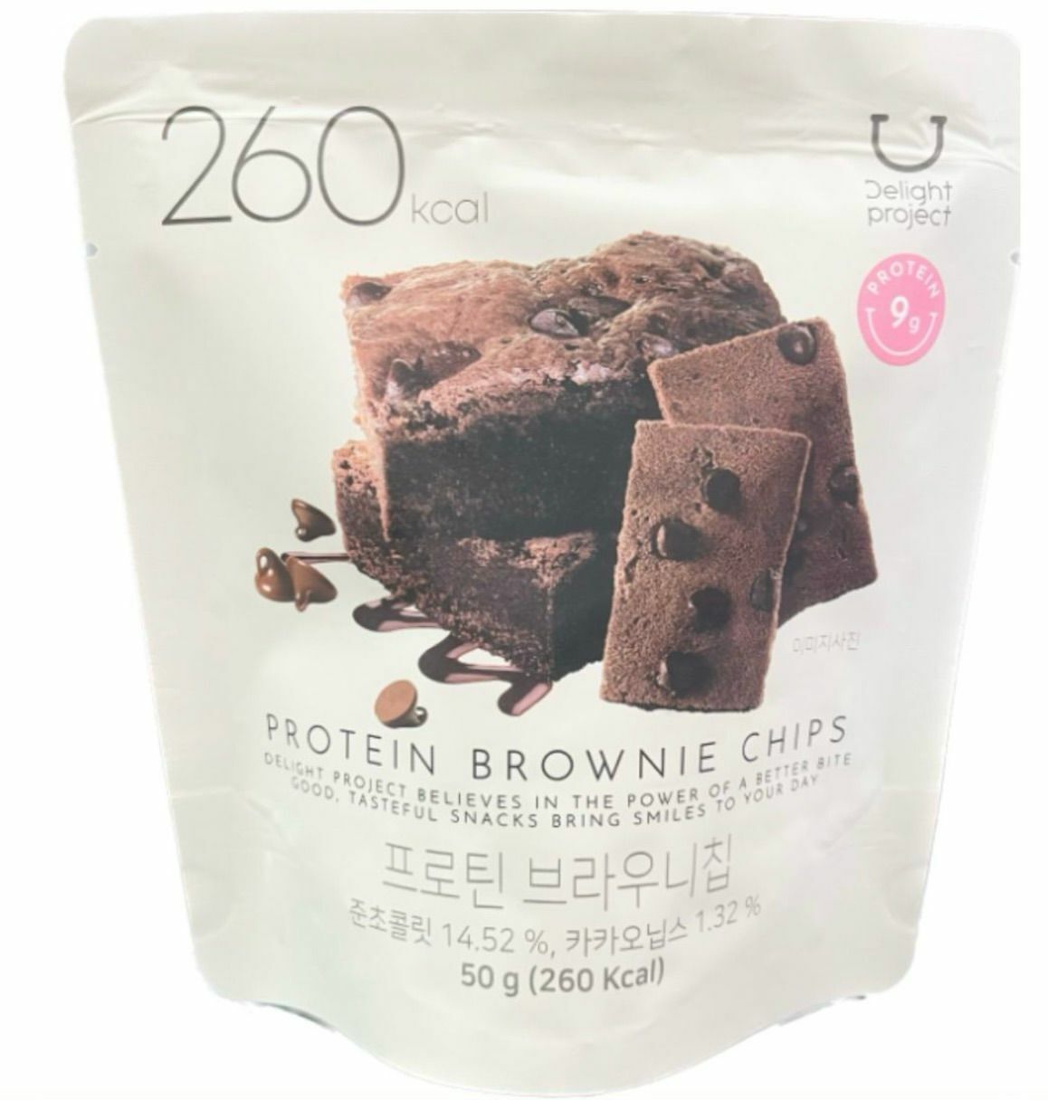 Delight Project - 韓國低熱量脆片餅乾Brownie chips -布朗尼片50G (8804294025440)EXP.2025.07.02