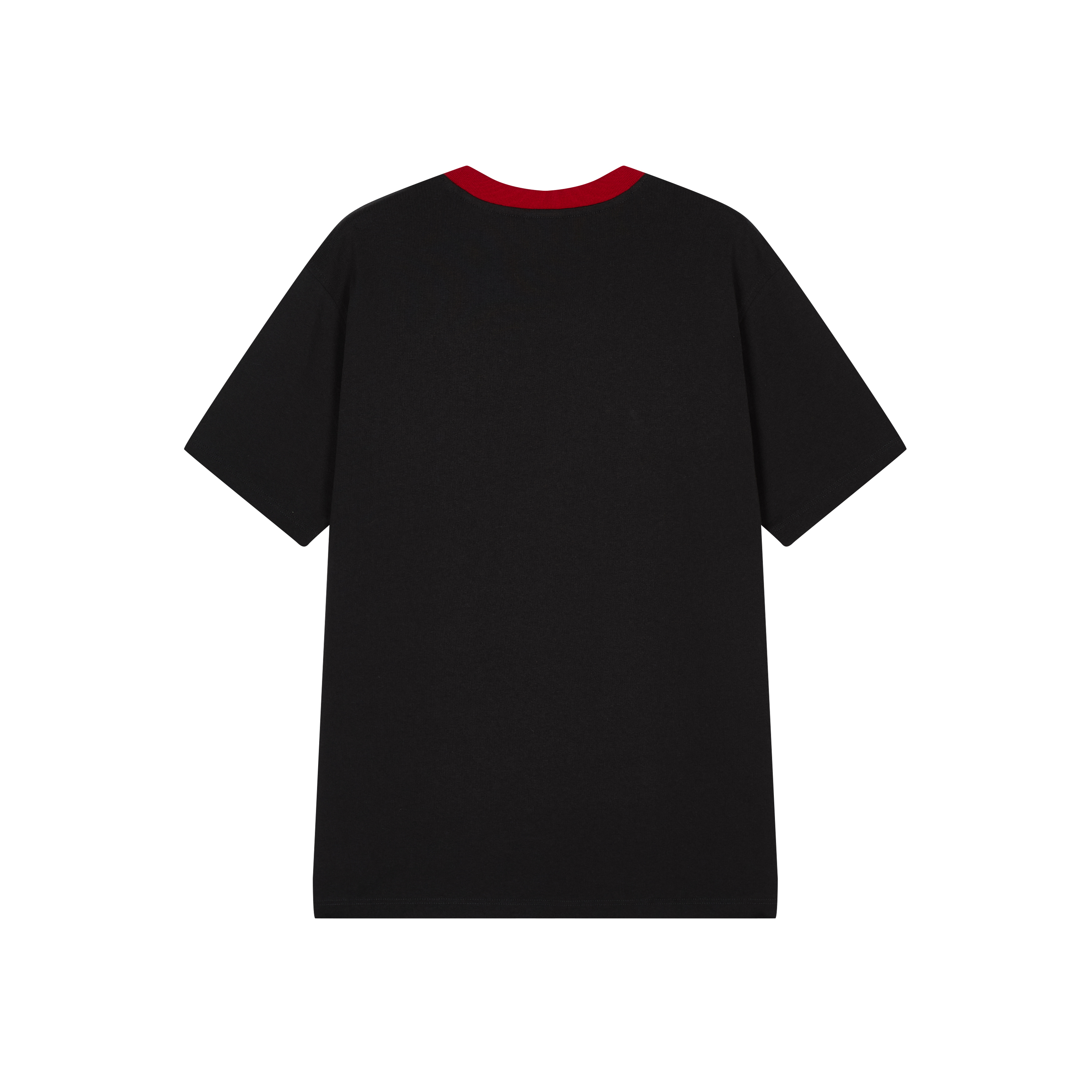 男女款-CNY限定 貪吃蛇系列刺繡短袖上衣-黑色（T057HS25-BKC）