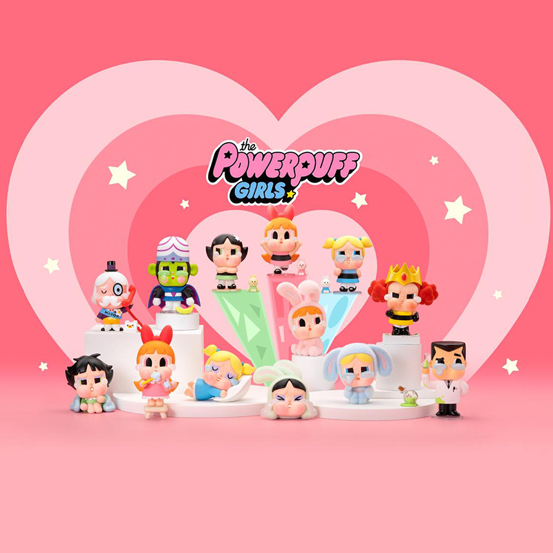 POPMART 泡泡瑪特 POP MART Crybaby x Powerpuff Girls 飛天小女警 哭娃 眼淚工廠系列 手辦 公仔 盲盒 隱藏版 整盒12個