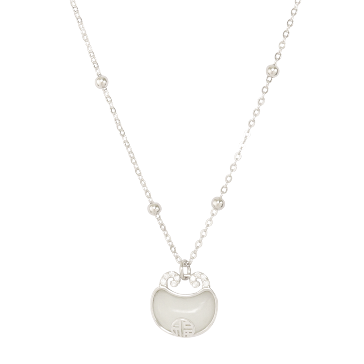 如意  玉石 保真天然和田玉灵芝如意吊坠男女款平安如意天然玉石玉石挂件挂坠