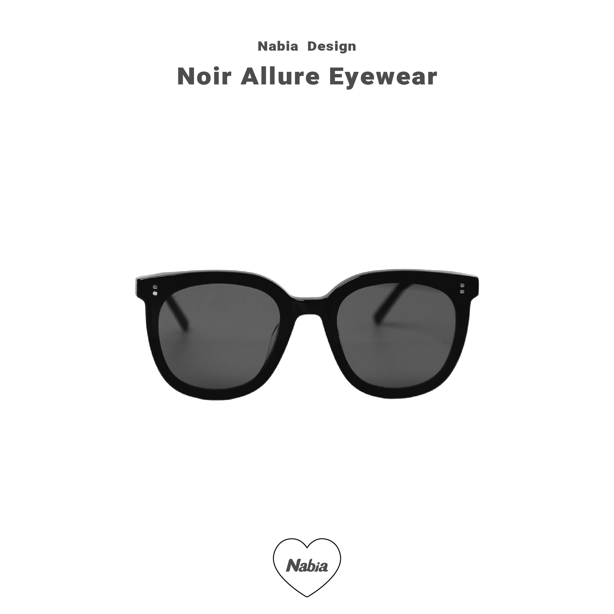 品牌訂製方圓墨鏡 － 黑