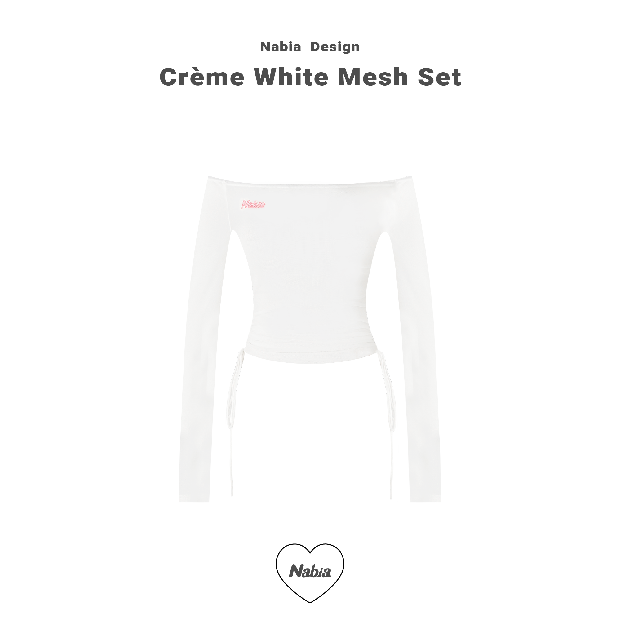 一字領甜辣網紗罩衫