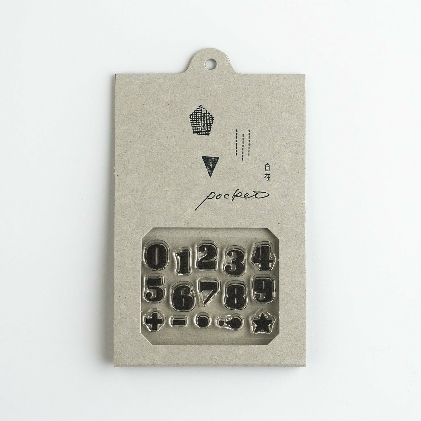 水縞 自在水晶印章 Pocket｜數字02｜水縞 JAPAN