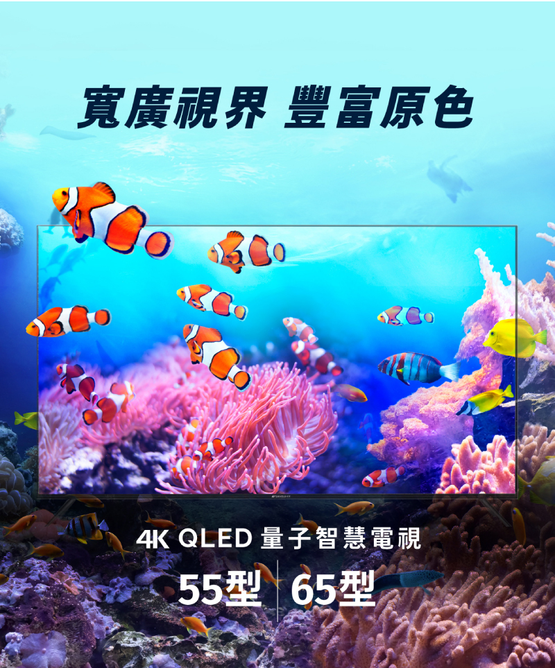 【SANSUI山水】55型4K QLED 量子智慧電視 (加贈基本安裝)