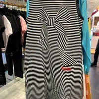 [S] MOSCHINO KIDS RIBBON STRIPE DRESS,BLACK, HJV00RL2A00-60100 (SM877)