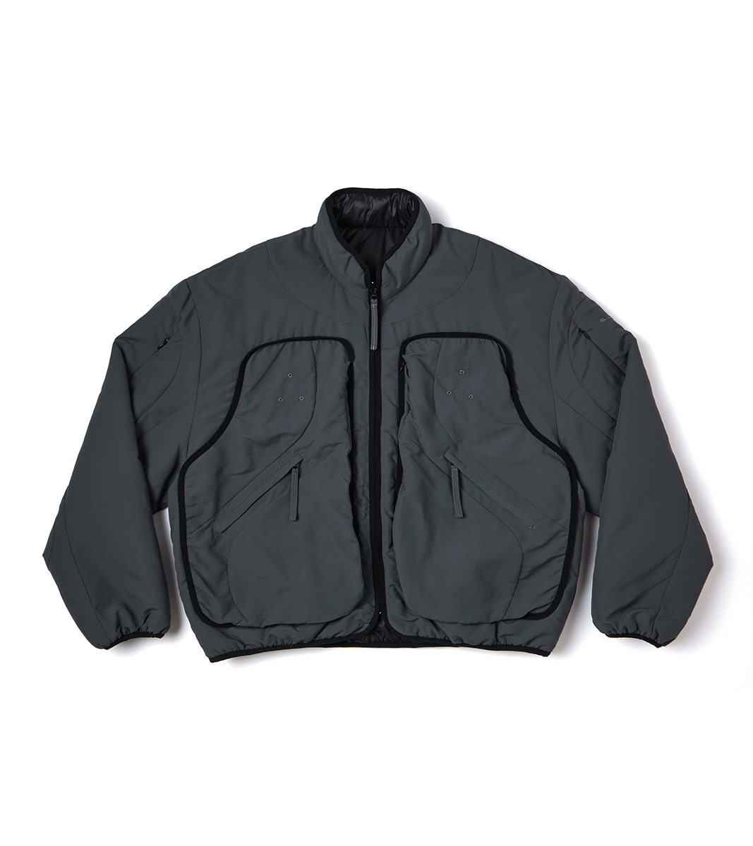 nozzle quiz® / Thinsulate™ Arc bomber (2side) - 鐵灰
