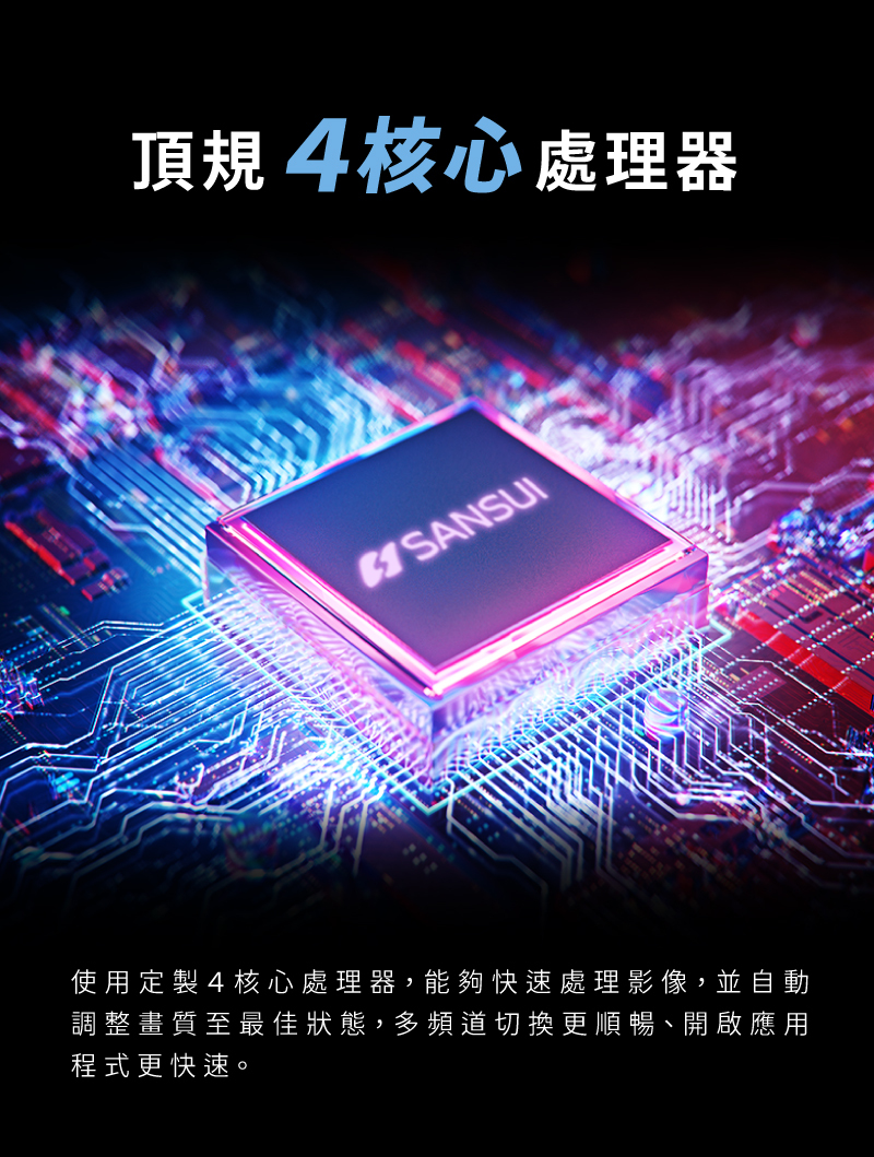 【SANSUI山水】55型4K QLED 量子智慧電視 (4K核心處理器)