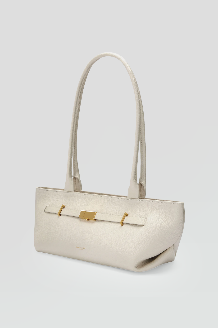 DeMellier｜NEW YORK 真皮金釦法棍型肩背包