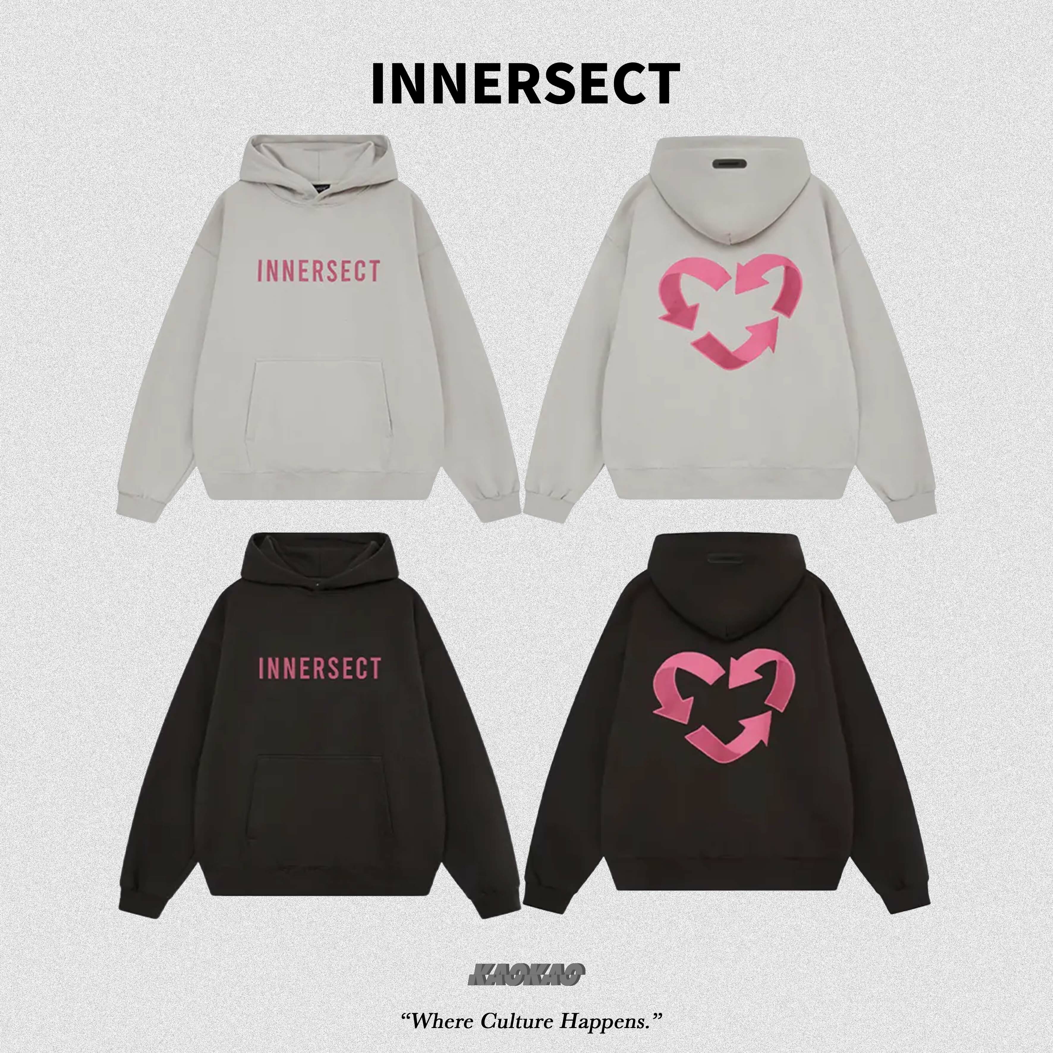 現貨 INNERSECT 三生萬物 24FW 環保永續 箭頭 愛心 連帽上衣 帽Tee【INN24FWTHD382】