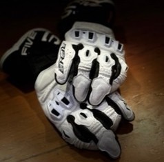 德芯騎士部品屋  FIVE RFX3 EVO白黑 可觸控長版防摔皮手套競技型長手套
