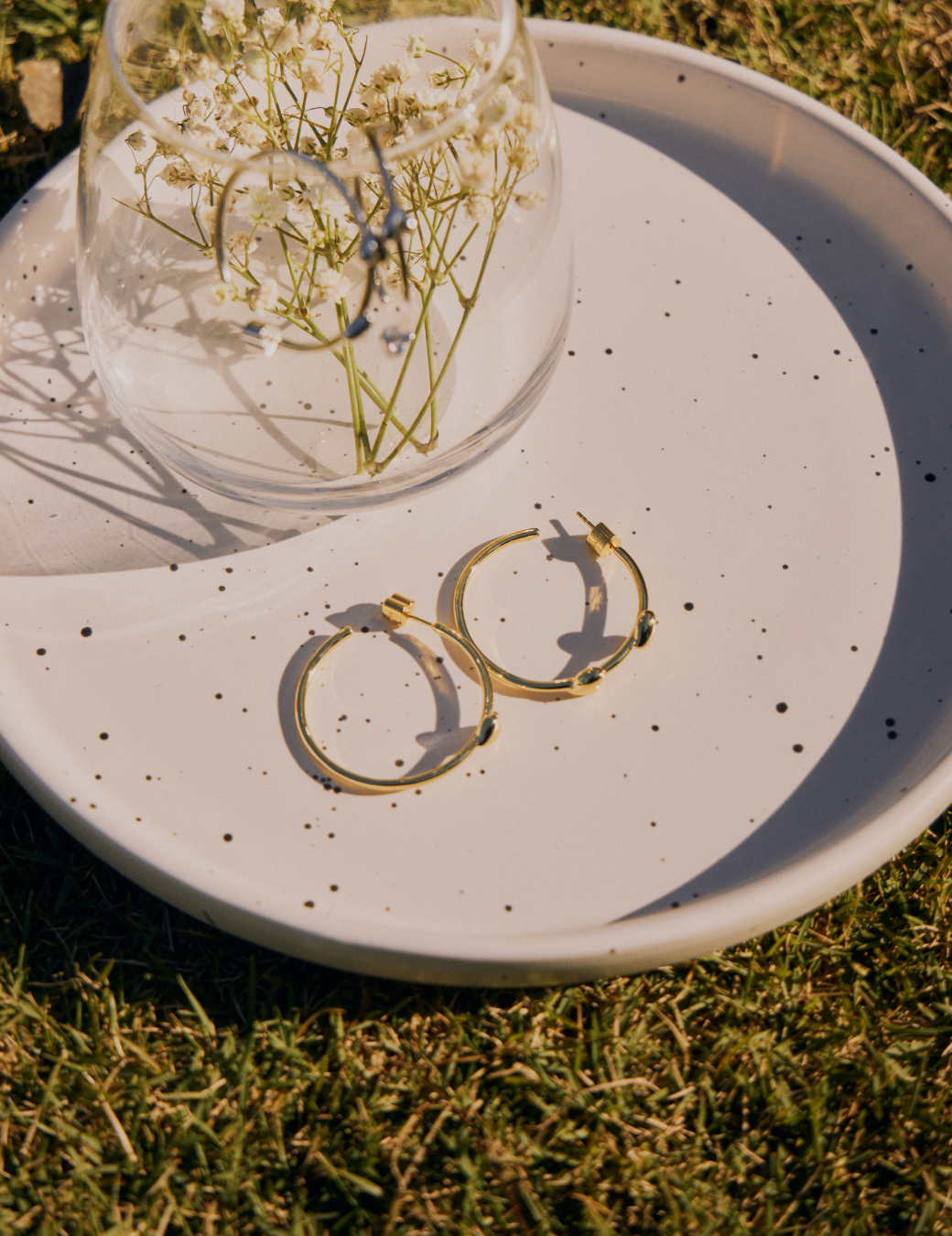 甜心圓圈耳環（金色）