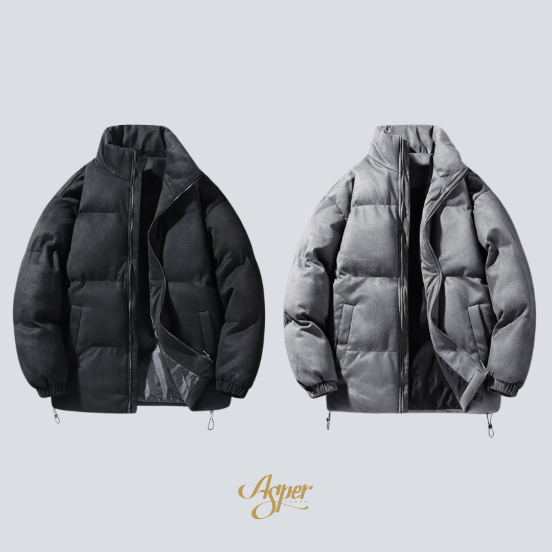 鹿皮絨鋪棉立領麵包外套 8805