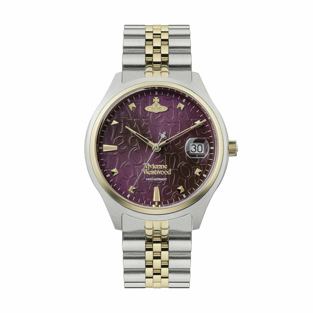 VV261BYSG 西太后 Vivienne Westwood 37mm 酒紅/紫色錶盤 不鏽鋼 女裝 手錶 (香港行貨)