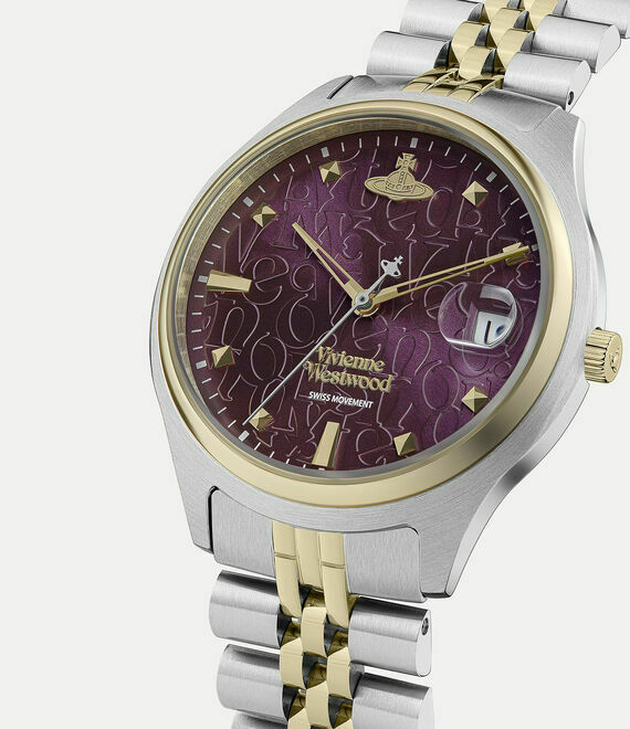 VV261BYSG 西太后 Vivienne Westwood 37mm 酒紅/紫色錶盤 不鏽鋼 女裝 手錶 (香港行貨)