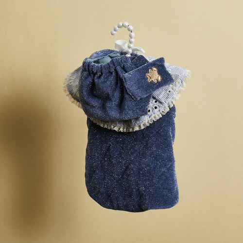 Louisdog 閃亮小熊散步夾克 藍色