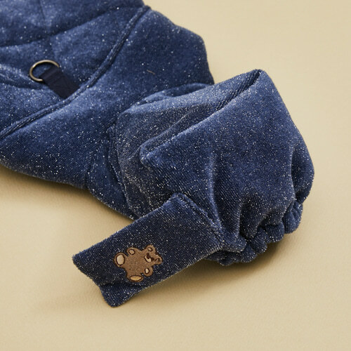 Louisdog 閃亮小熊散步夾克 藍色