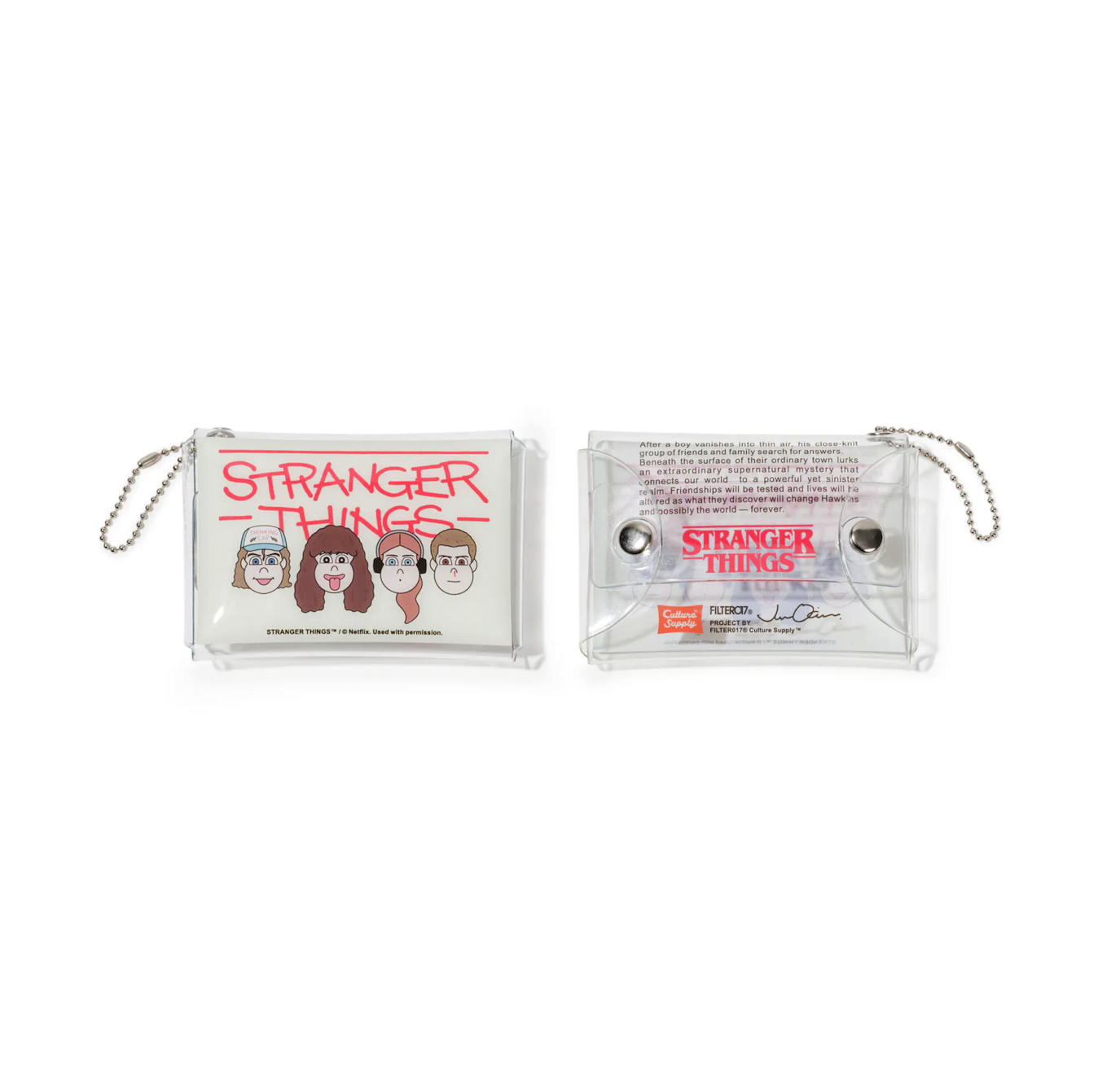 【現貨】FILTER017® X Stranger Things X Jun Oson Friends PVC Coin Purse / 怪奇物語PVC零錢包