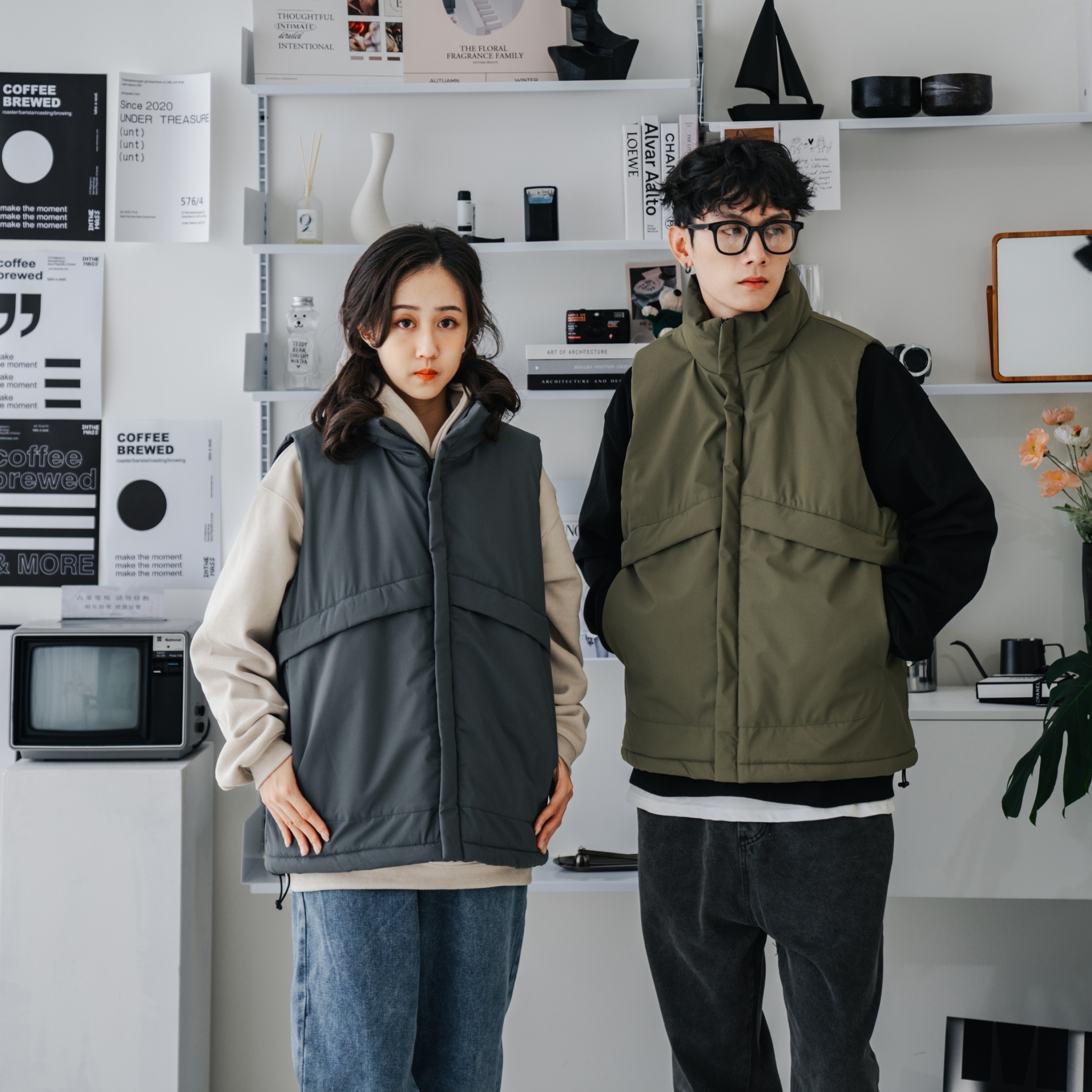 SBG 日系鋪棉大口袋背心 SB1204