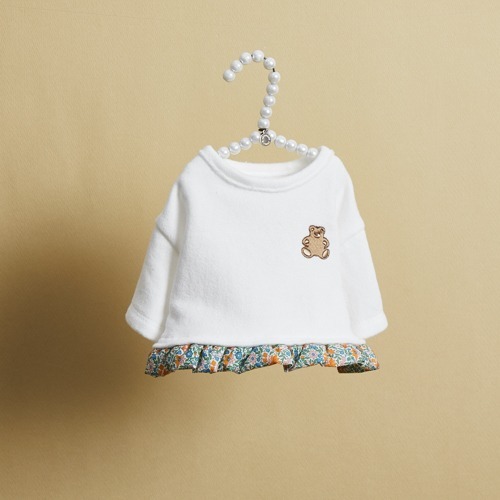 Louisdog Liberty 荷葉邊小熊 T shirt  白色