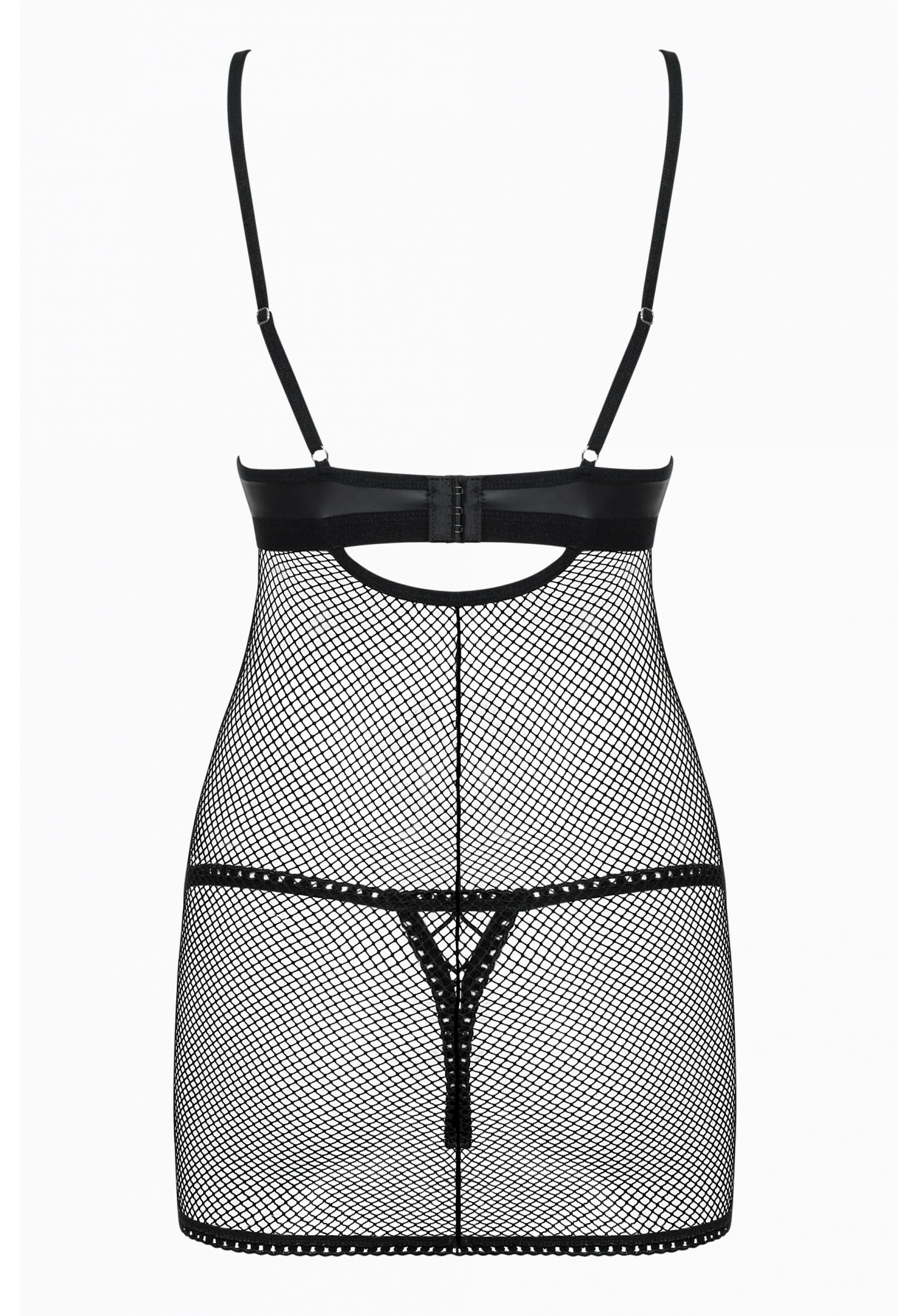 Obsessive - Redella chemise & thong 性感皮革網格情趣內衣 - S/M/L/XL