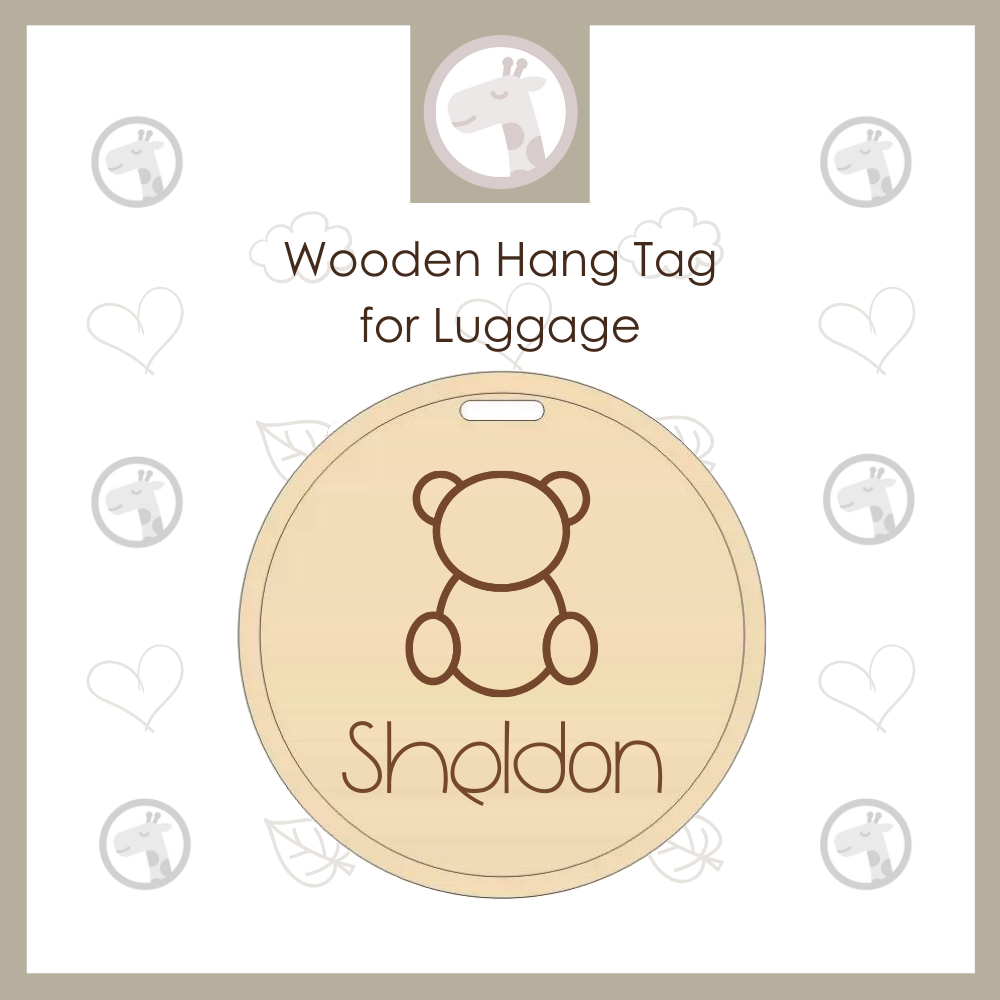 Personalised Beech Luggage Tag