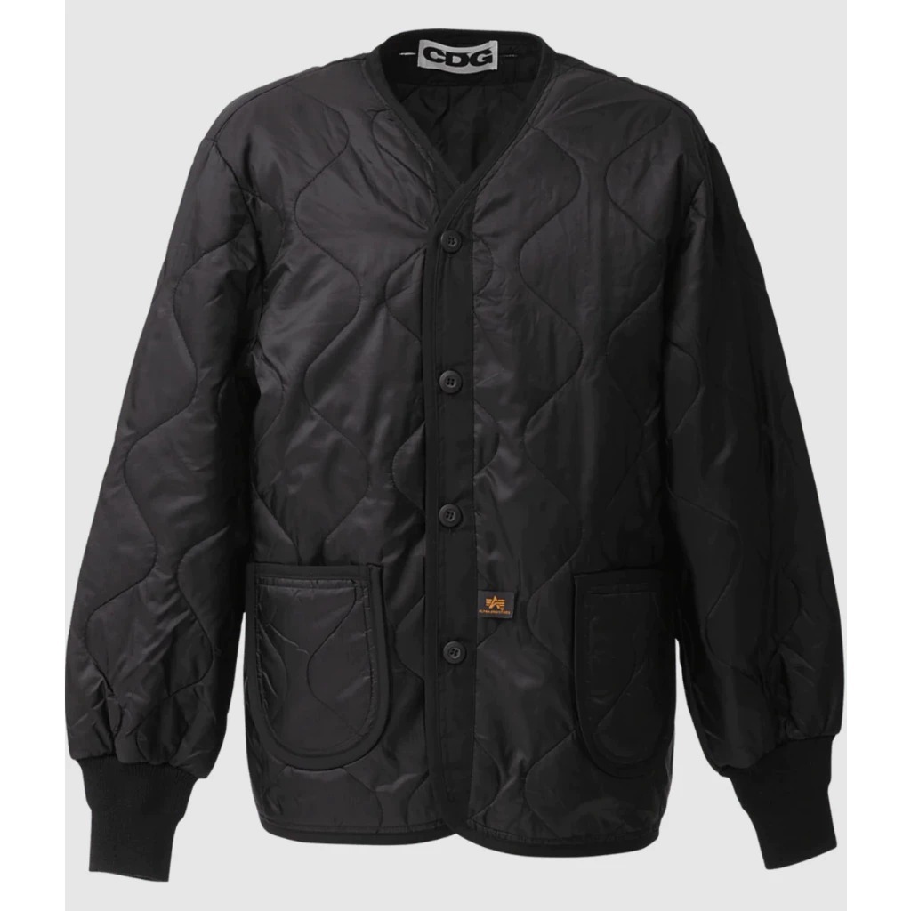 2024AW COMME DES GARCONS CDG Alpha Industries Liner Jacket 菱格紋 尼龍 無領 外套 聯名 現貨 SZ-J030-051